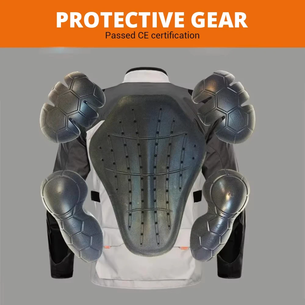 LYSCHY 남성용 방수 오토바이 라이딩 슈트 ? 오토바이 애호가를 위한 풀 프로텍티브 기어 재킷 및 팬츠 (아머 포함)