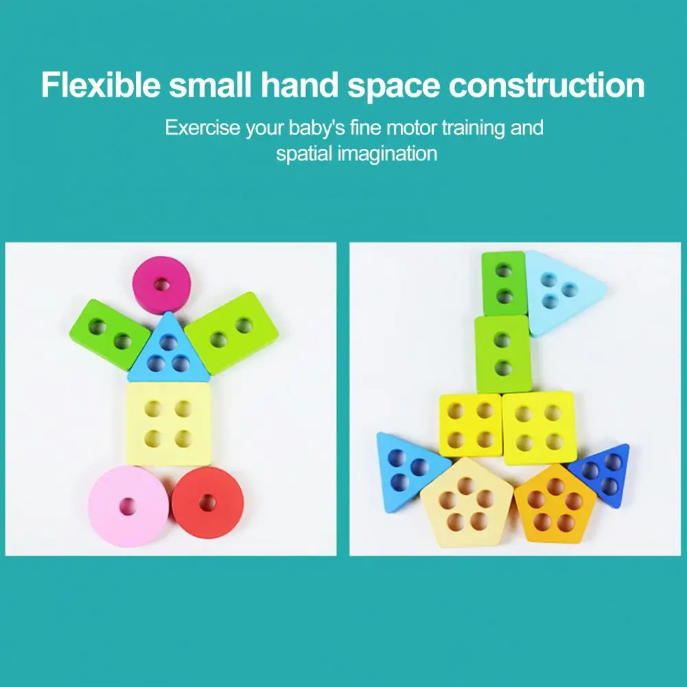 

Pattern Recognition Learning Toy Wooden Block Stacking Toy Wooden Sorting Stacking Toy Fun Learning Game for Toddlers Enhancing