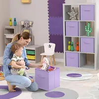 Storage Cubes Foldable Fabric Baskets for Organizing Pantry, Closet, Shelf, Toy Box, Cubby Collapsible Cloth Cube Storage Bins 1