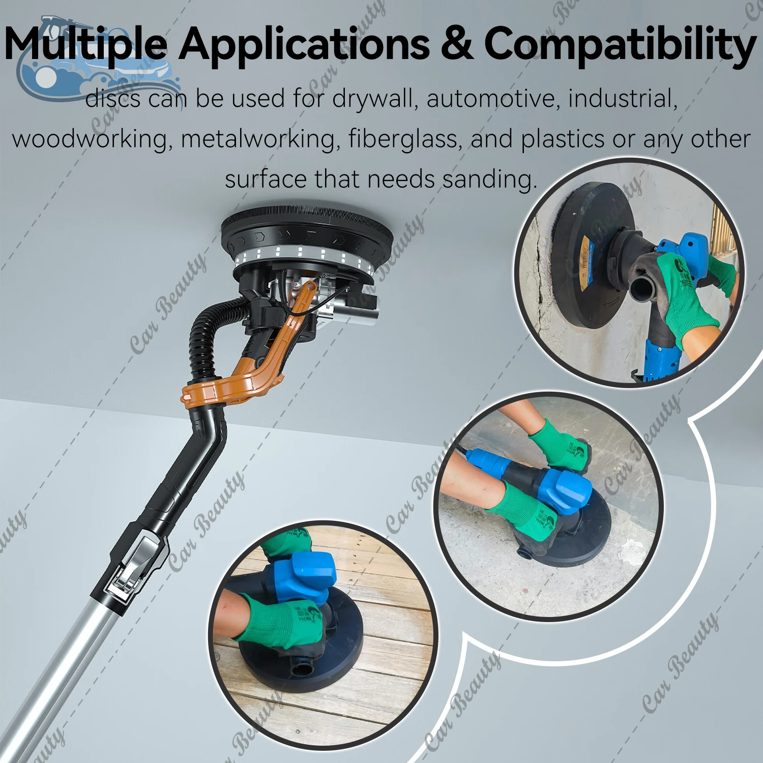 Sanding Discs Sandpaper Set Polish Sand Paper Sandpaper Tools Mini Sandpaper Kit Sander Pads 180mm 7inch Hook and Loop Sanding Discs Dry Sandpaper For Random Orbit Drywall Sander Grit 60-5000