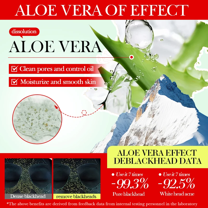 5pcs SADOER Aloe vera Face Mask Mud Masks Facial Moisturizing Blackhead Removal Clay Skin Care Products