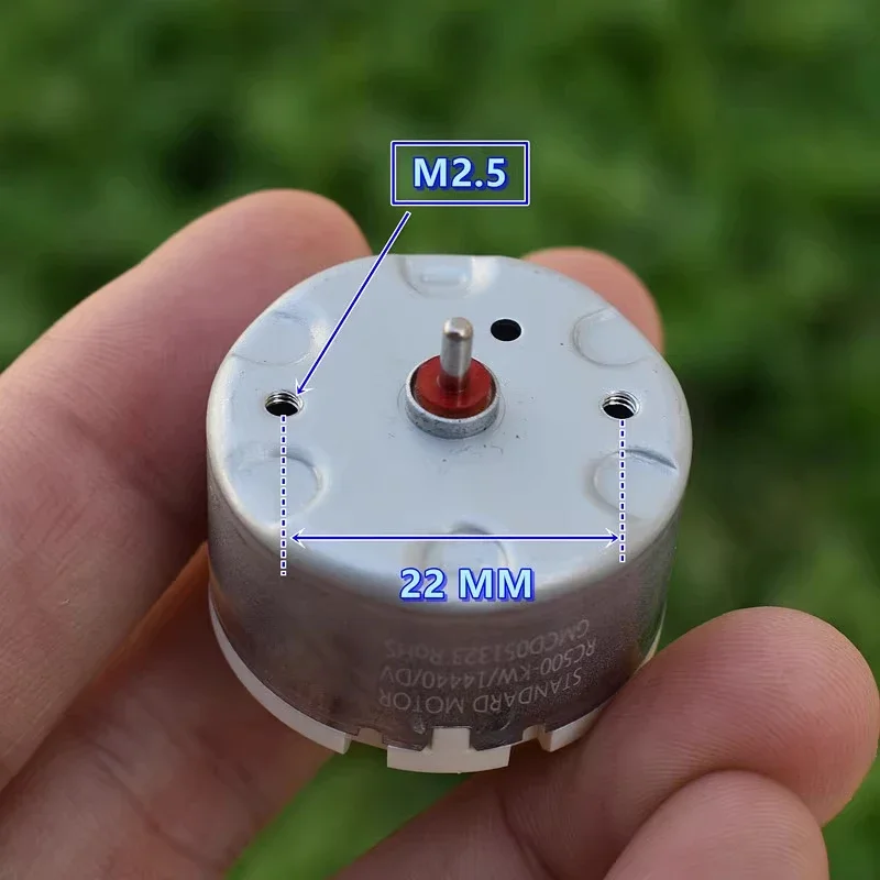표준 RC500-KW/14440 미니 RC500 모터 DC 6V 9V 12V 6800RPM 소형 32MM 원형 스핀들 모터 DIY 스위퍼 로봇 기계 분무기