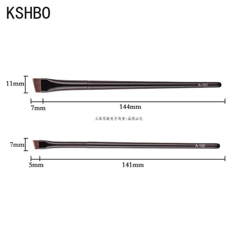 KSHBO-브로우 컨투어 브러쉬, 눈썹 아이라이너 브러쉬, 휴대용 작은 각진 눈썹 라이너 브러쉬, 여성 메이크업 화장품 도구, 2 개/세트