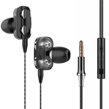 Cuffie cablate da 3,5 mm con microfono HD per iPhone, Xiaomi, Huawei, Android, design con cancellazione del rumore, accessorio audio per corsa e gaming.