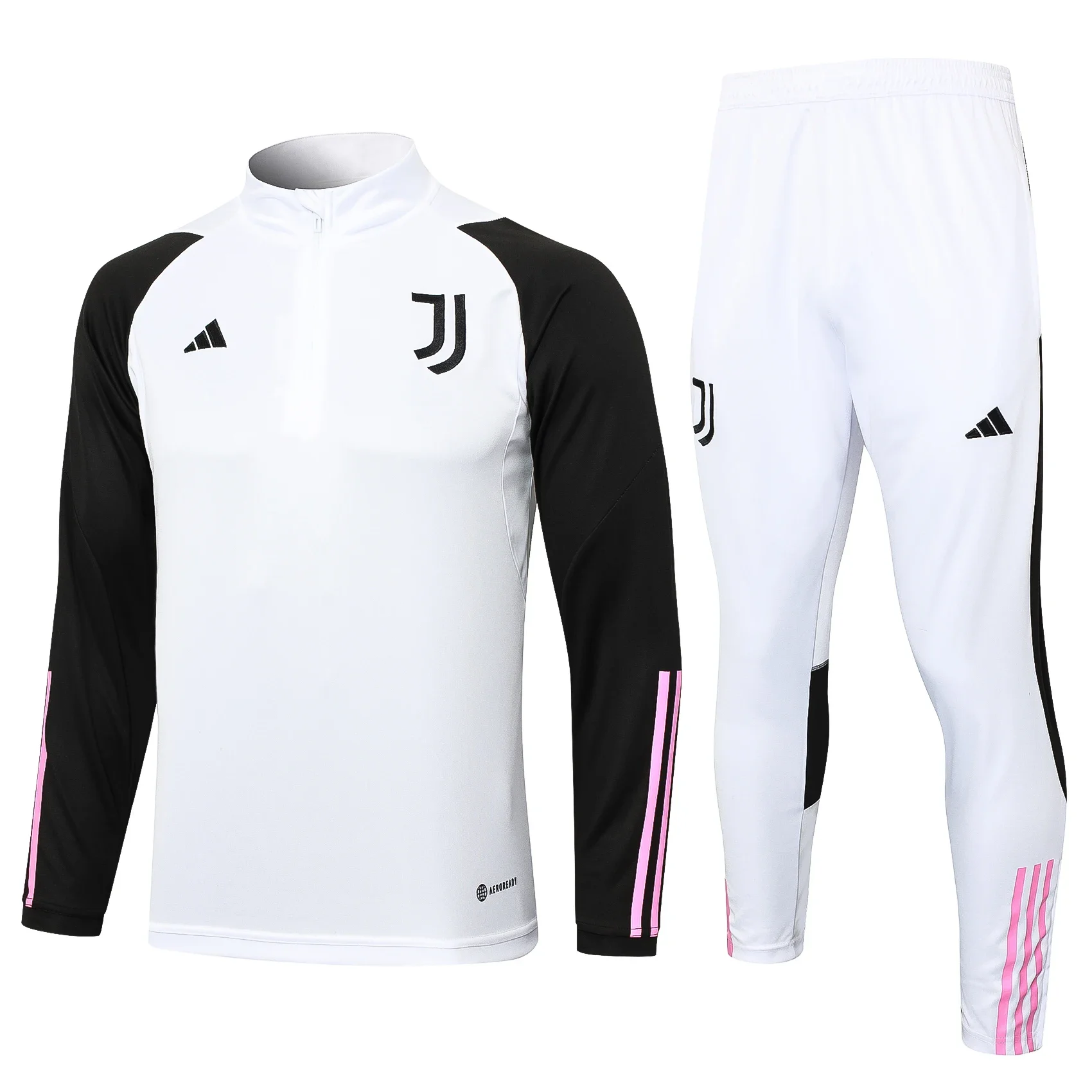 Adidas Soccer Jerseys Men Professional Moisture-wicking Stretchable Comfortable Training Suit Sportswear White and Black