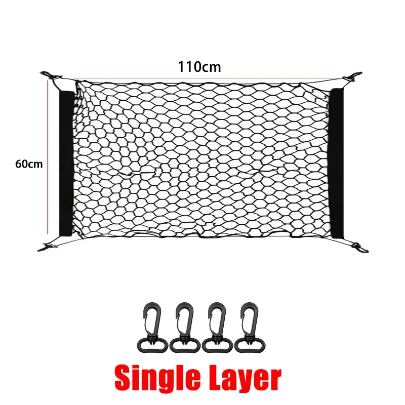 WYFZ 2Pezzi Borsa della Rete del Bagagliaio dell'automobile per Toyota New Grand Highlander 2024 2025, Borsa Organizer Sedile Autorete Storage Mesh Net con Velcro,80x25cm