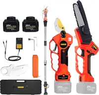 Cordless Pruning Shears Foot High Reach Extension Pole, Tool Belt, 2 Pack Lithium Batteries, SK5 Blade 1