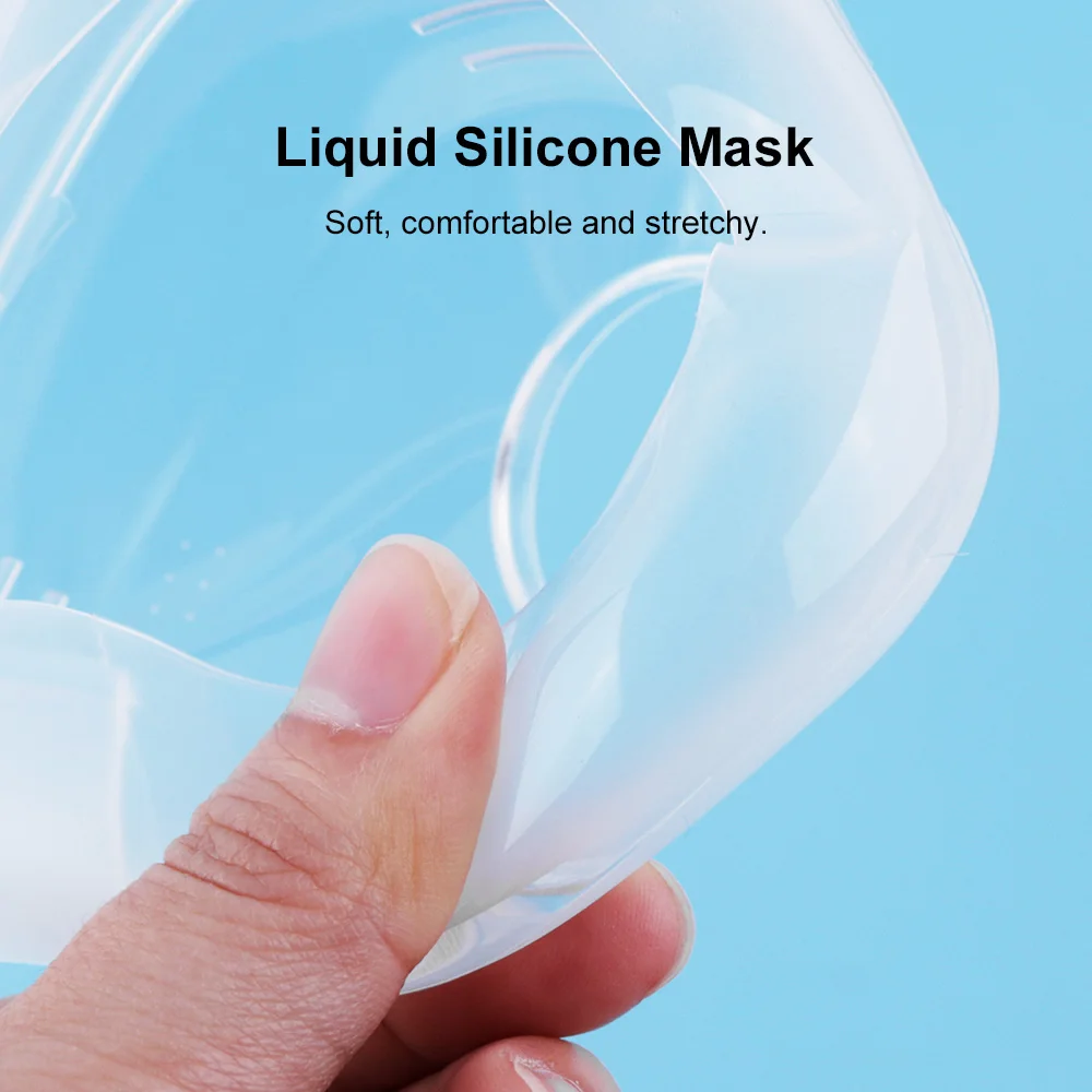 Comfortable Full Face CPAP Mask with Cushion and Adjustable Headgear for Sleep and Anti-Snoring