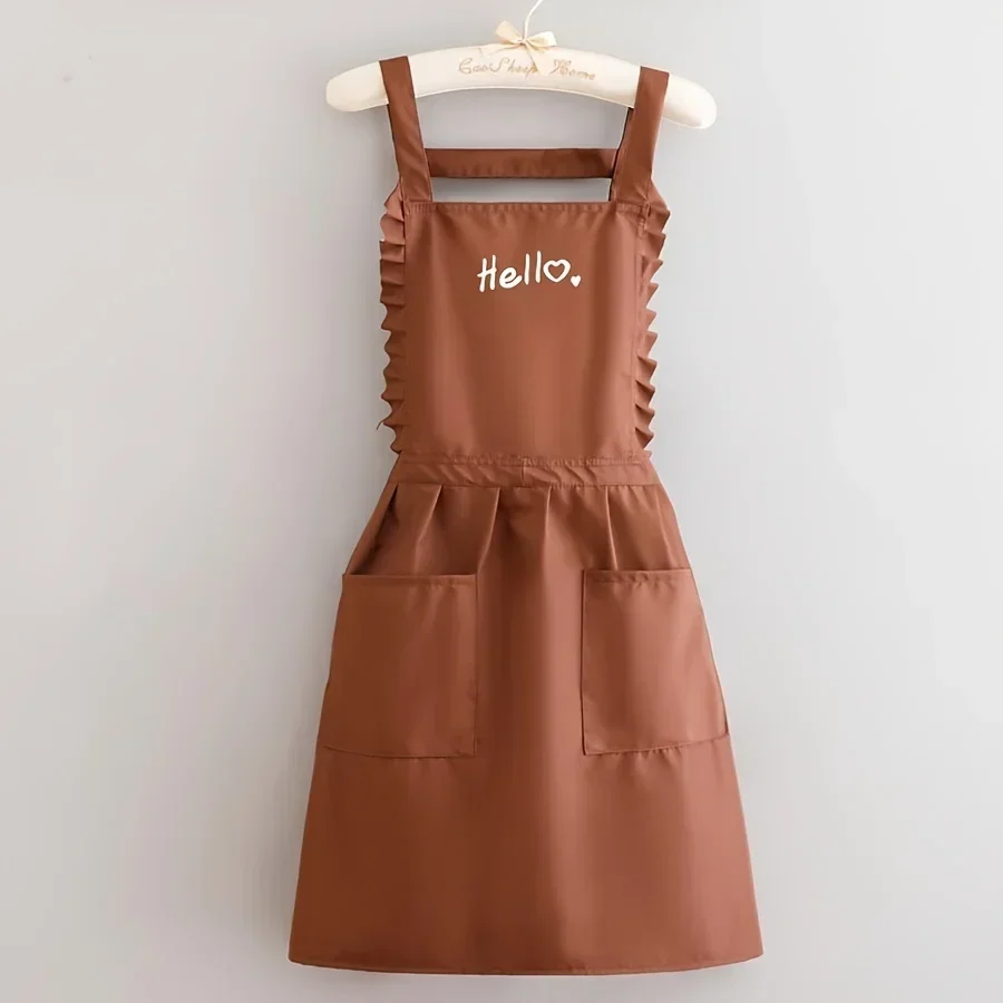 1pc/2pcs/3pcs Princess Style Apron, Waterproof Floral Restaurant Barista Work Uniform Apron, Suitable for Restaurants/Hotels