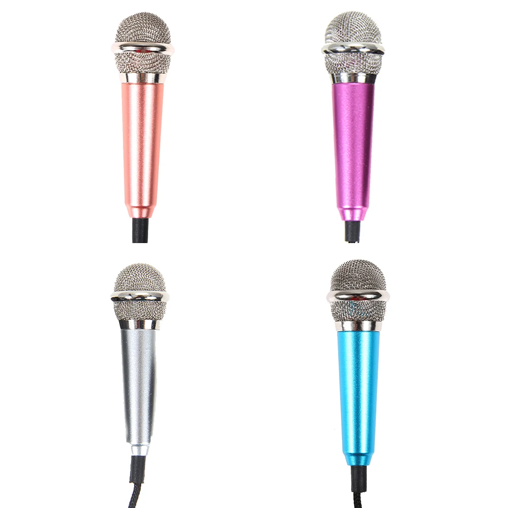 휴대용 3.5mm 스테레오 스튜디오 마이크 핸드헬드 오디오 마이크 핸드헬드 콘덴서 마이크 아이폰 노래방용