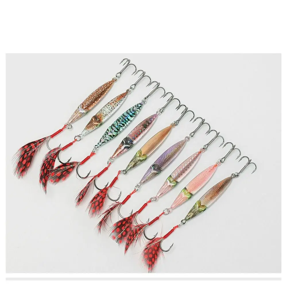 Universal Metal Fishing Lure 3D Eyes Sinking Hard squid Bait Wobblers jigging Artificial Bait Fishing