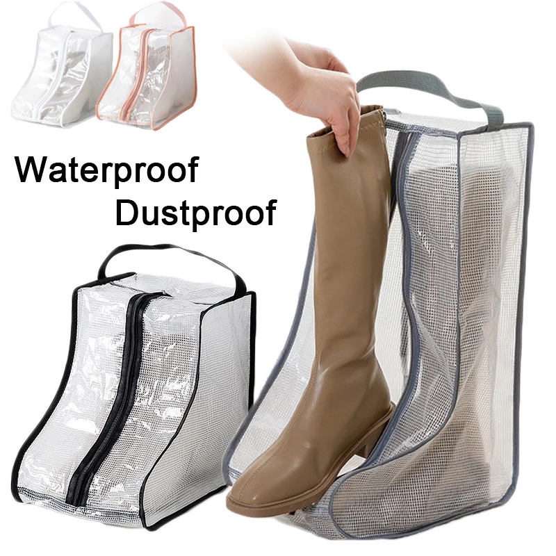 

Портативная сумка для хранения обуви, пылезащитный чехол для обуви, прозрачный Влагостойкий Чехол для защиты сапог от плесени, дорожный пакет для хранения