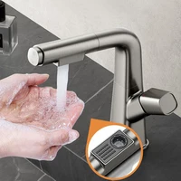 ก๊อกน้ำในห้องน้ำสีเทาก๊อกอ่างล้างหน้าสแตนเลสสตีลก๊อกอ่างล้างหน้าแบบสี่เหลี่ยมหัวเดียวติดตั้งบนดาดฟ้า 2