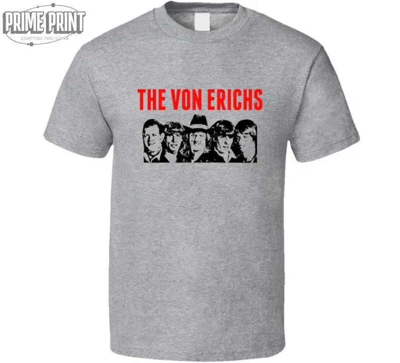 

Серая футболка the Von Erich в стиле ретро с изображением семьи борьбы, комбинированная забавная Футболка с принтом, мужские и женские футболки с коротким рукавом