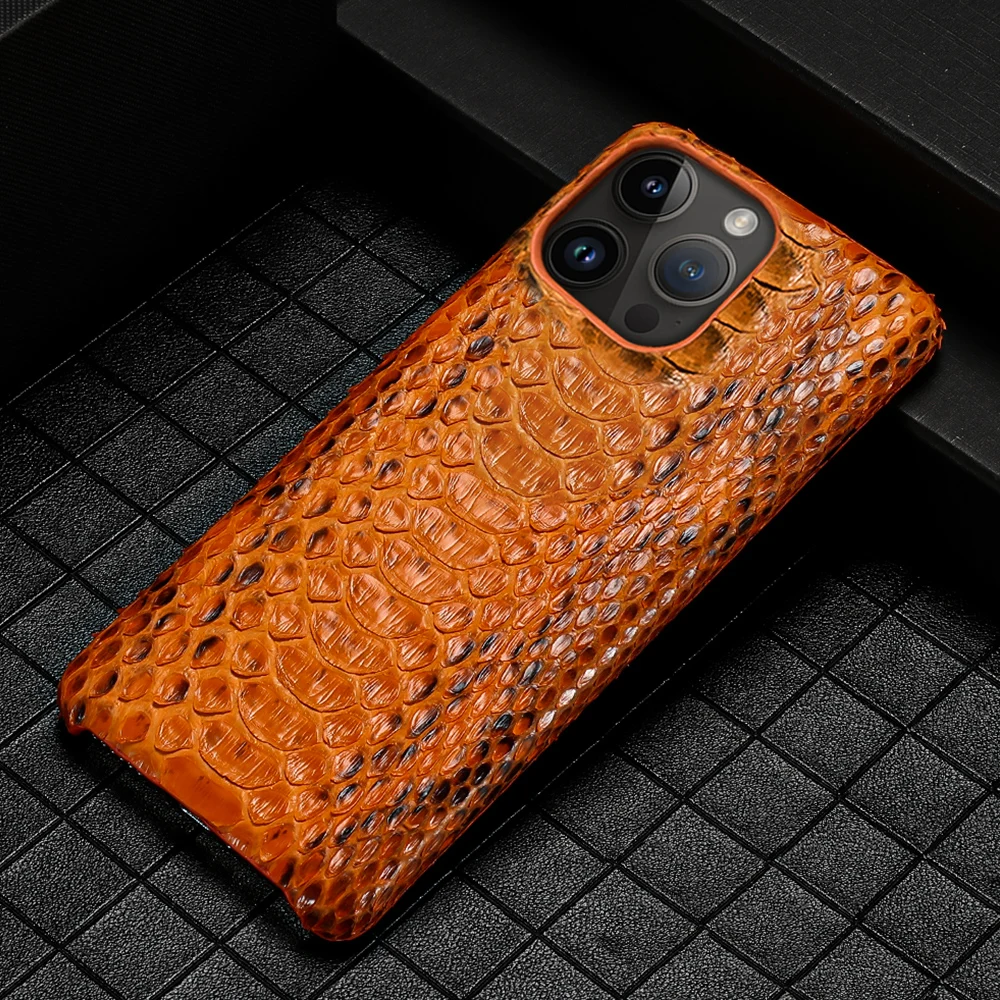 Luxury python Genuine leather Phone Case for iPhone 15 14 Pro Max 11 12 13 PRO Luxury Cover For iphone 13 Pro max XR XS Max