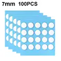 100PCS White 7mm