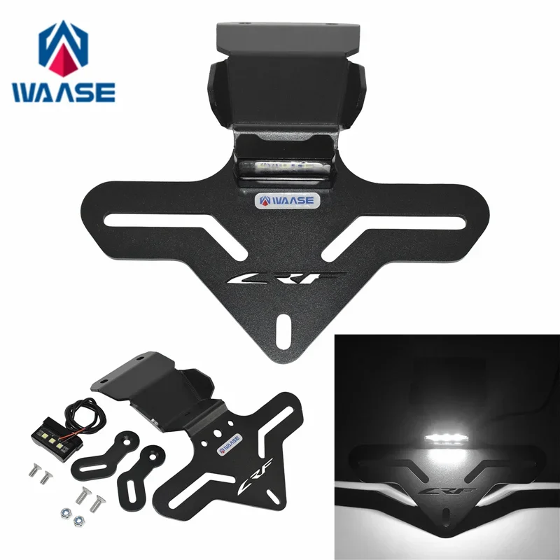 Rear Registration Bracket Tail Tidy License Plate Holder Frame LED light For Honda CRF300L CRF 300 L Rally motorcycle license plate holder license plate holder