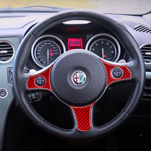 Steering Wheel Panel Decoration Patch Carbon Fiber Car Stickers For Alfa  Romeo 2004-2011 Brera 159 Spider Interior Accessories - AliExpress