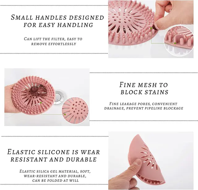 1 pz filtro di scarico in silicone doccia raccoglitore di capelli filtro fognario filtro di scarico a pavimento per cucina accessori per il bagno 4