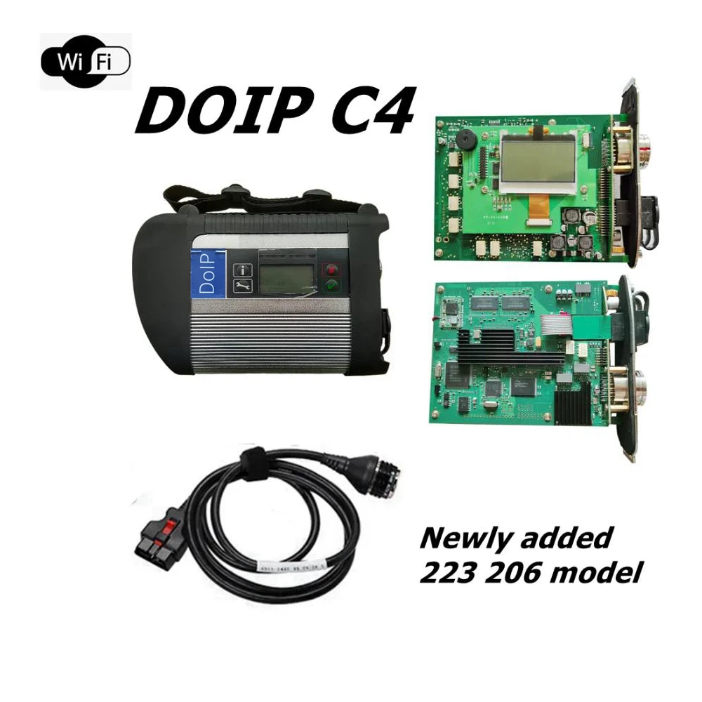 Car diagnostic tool MB Star C4 PLUS DOIP diagnosis tool main unit 16pin cable WiFi DOIP function NO software