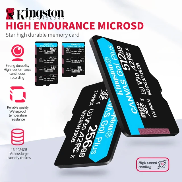 KINGSTON - Carte mémoire microSD Canvas Select Plus 128 Go +