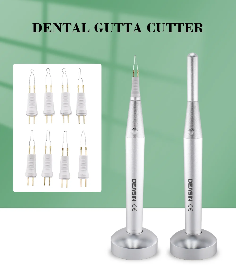 Dental Gutta Percha Cutting Heated AA Battery Removable Model Teeth and Gum Cutter Electrocoagulation Hemostatic With Pen 8 Tips