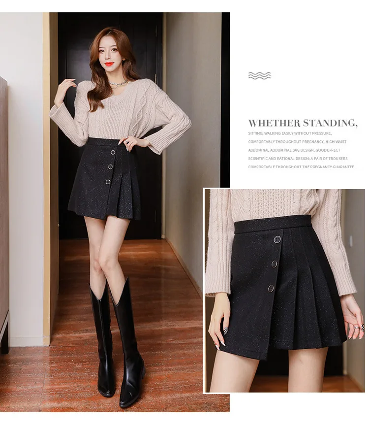 white skirt 2022 Pleated Skirt Women Autumn Irregular Slim A-line Skirt Korean Fashion School Uniform Girls Casual Preppy Style golf skirt