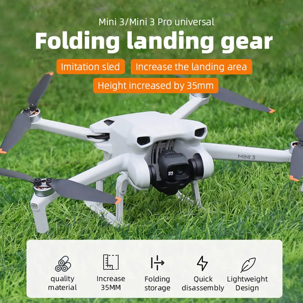 Accessories Kit For DJI Mini 3 Pro Lens Cap propeller guard Foldable Extension Support Legs Holder Landing Gear Mini 3 Combo