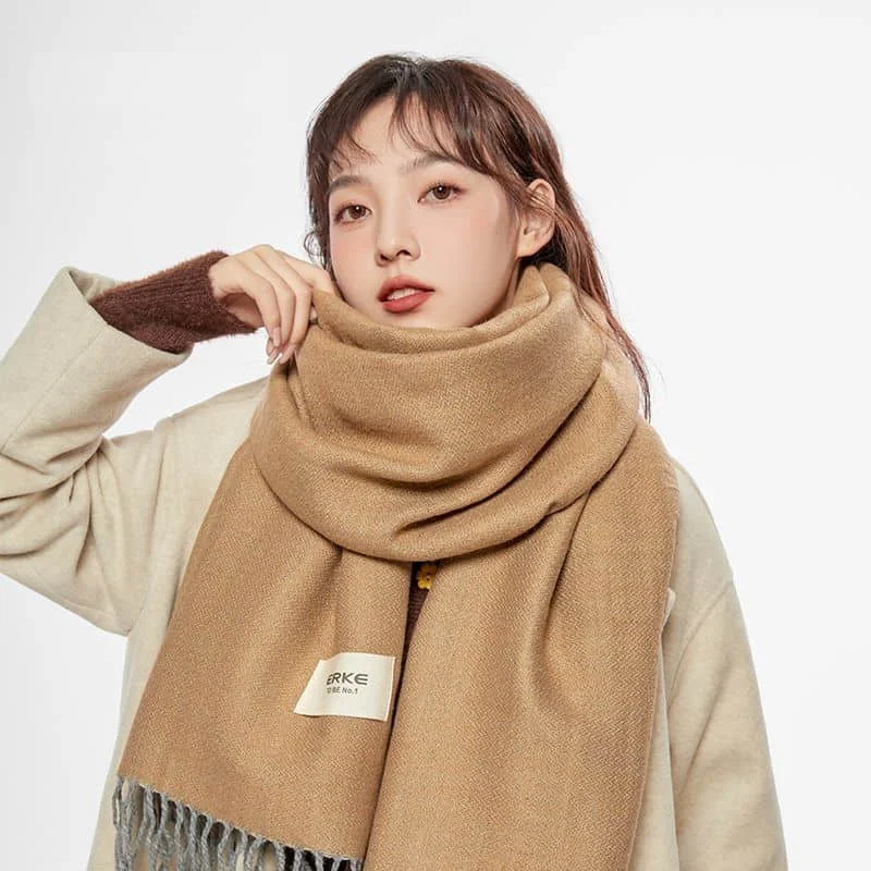 

Scarf for Women Vintage Solid Cashmere-like Female Scarf Korean Style Winter Keep Warm Prevent Cold Luxury Shawl Free Shipping