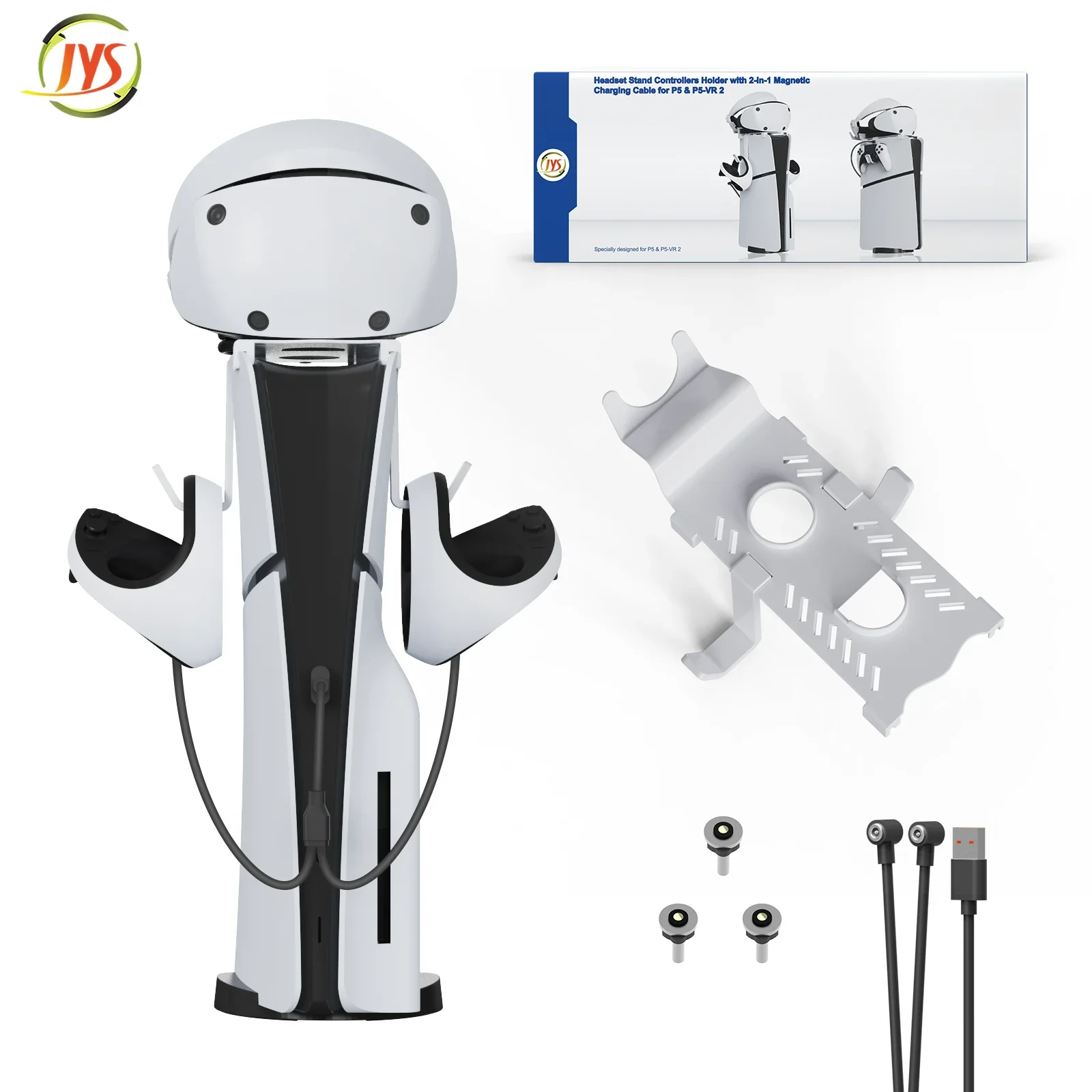 Jys-P5171 Per Ps5 Slim Host Top Vr Storage Staffa Per Vr2 Handle Rack Con 1 To2 Ricarica Di Aspirazione Magnetica Cablata