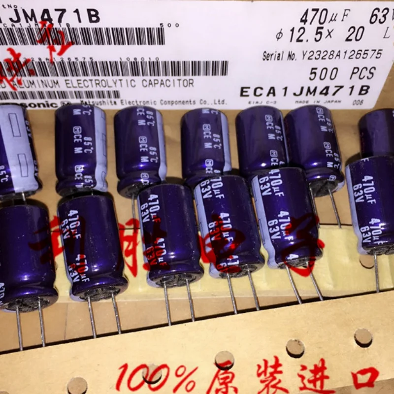 

5PCS 470UF 63V Panasonic Fever Beautiful Audio Capacitor 63V 470UF 12.5X20 M Blue Robe