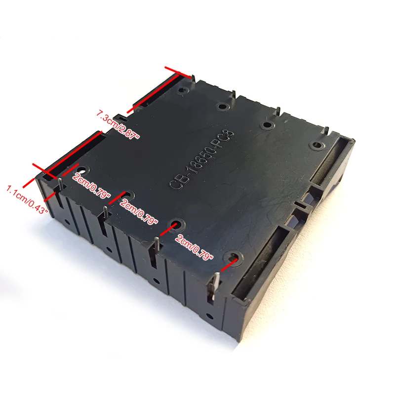 Boîtier batterie 18650 1-4 slots ABS pour drone DIY