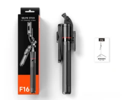 Wireless Selfie Stick with Adjustable Tripod, 360° Rotation, Detachable Holder, Bluetooth - Enabled, 1.7m Telescopic Length (F16)