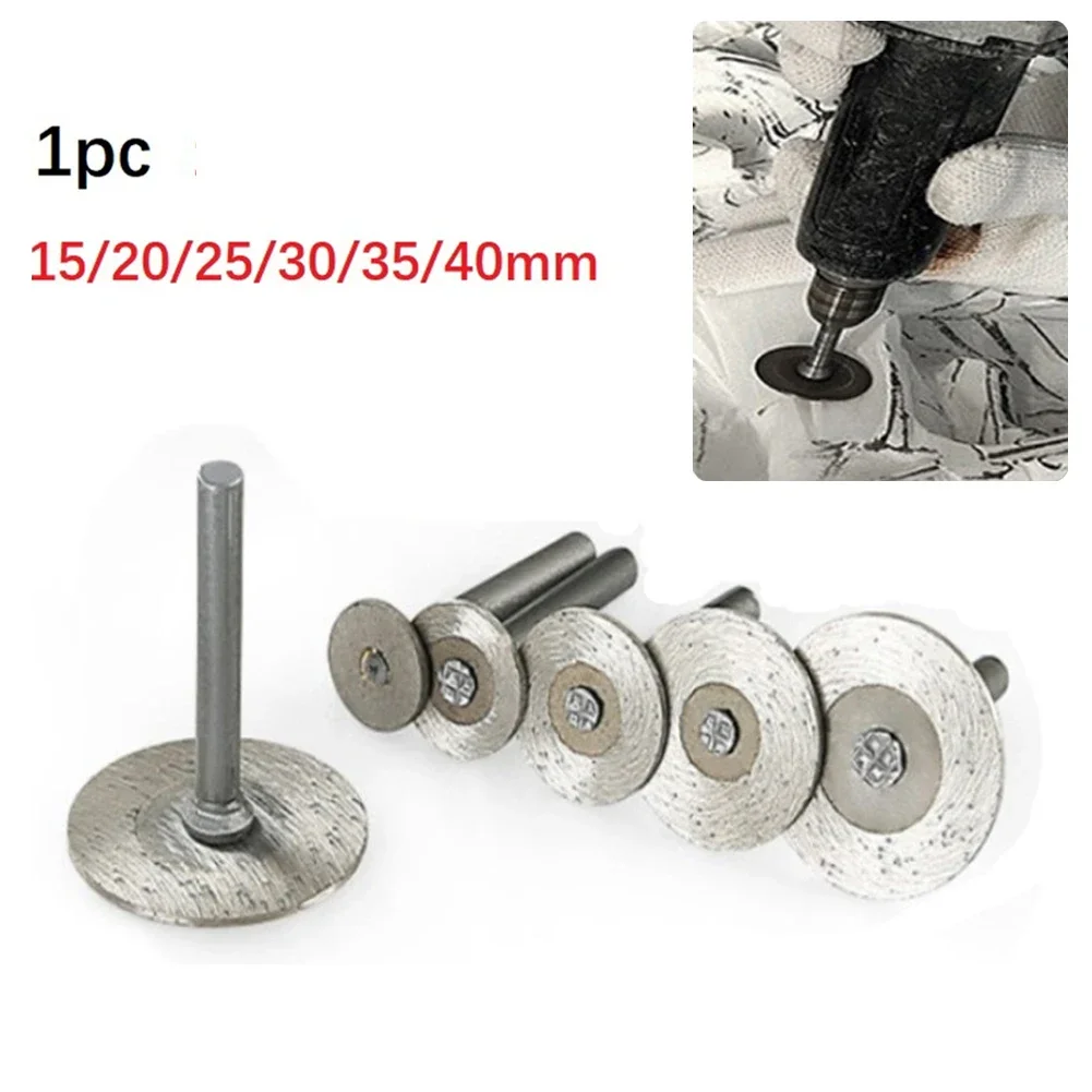 

1pc 6mm Shank Circular Saw Blade Rotary Tool Wood Metal Stone Cutting Discs With Mandrel 15/20/25/30/35/40mm Diamond Cutter Disc
