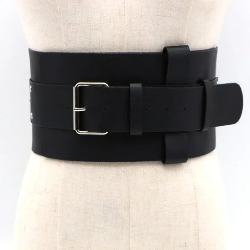 

Fashion Brand Corset Belt for Women Tie Double Layer Belts Plus Wide Female Black Color Waistband Belts for Dress Accessories