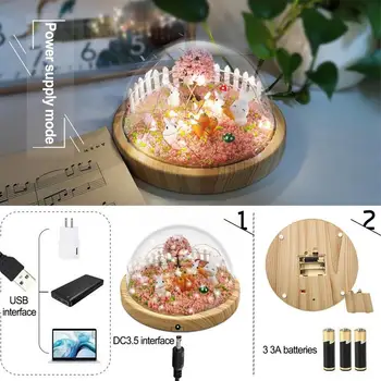나만의 야간 조명 만들기 귀여운 토끼 랜턴 아트 키트, 예술 및 공예 램프 프로젝트, 여아용 DIY 공예 세트, 3D