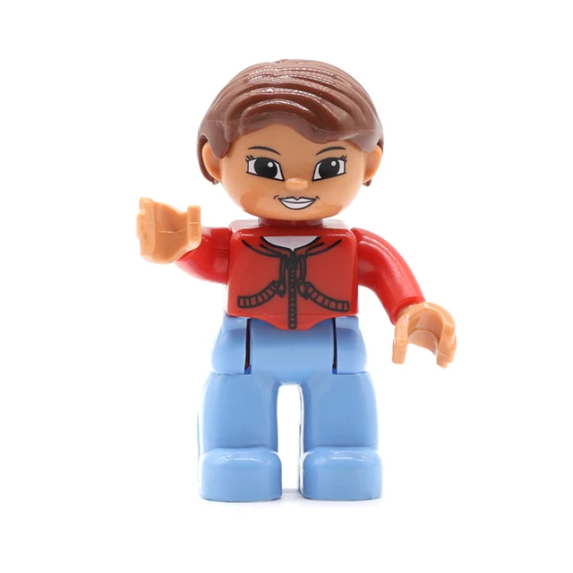 Big Size Action Figures City Princess Policemen Family Building Block Doll Character Accessory Toys Assembly Children Kids Gift Mother