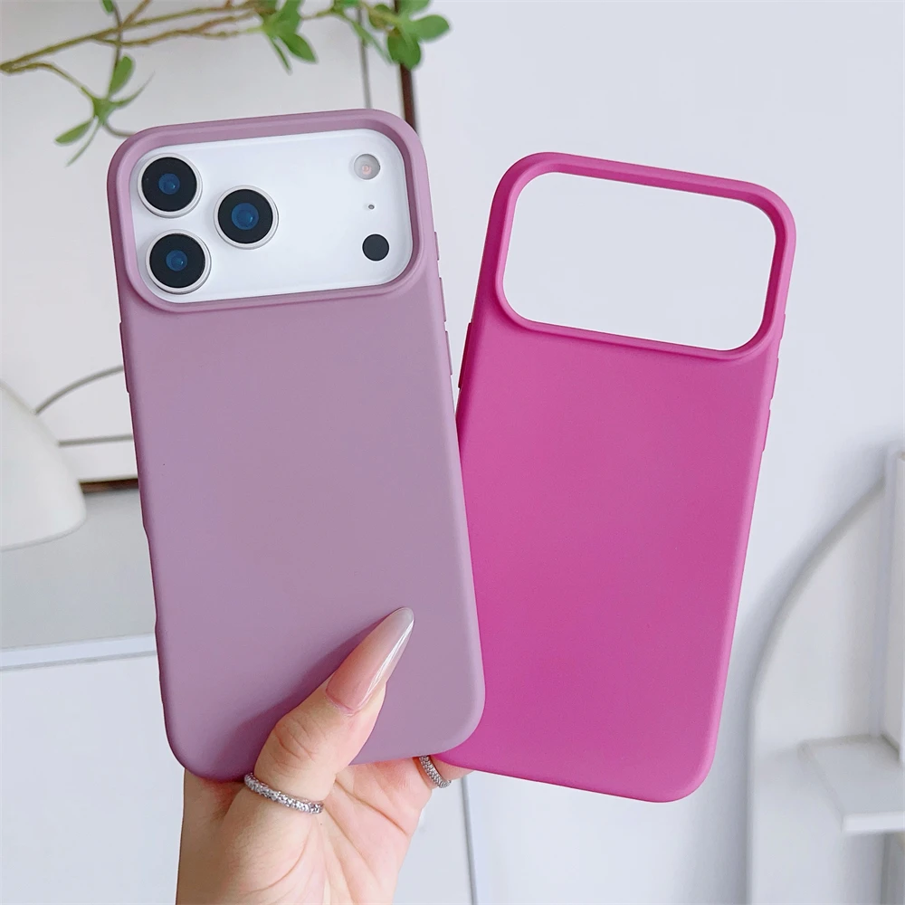 Matte Candy Color Shockproof Liquid Silicone Phone Case with Skin-Feel Finish