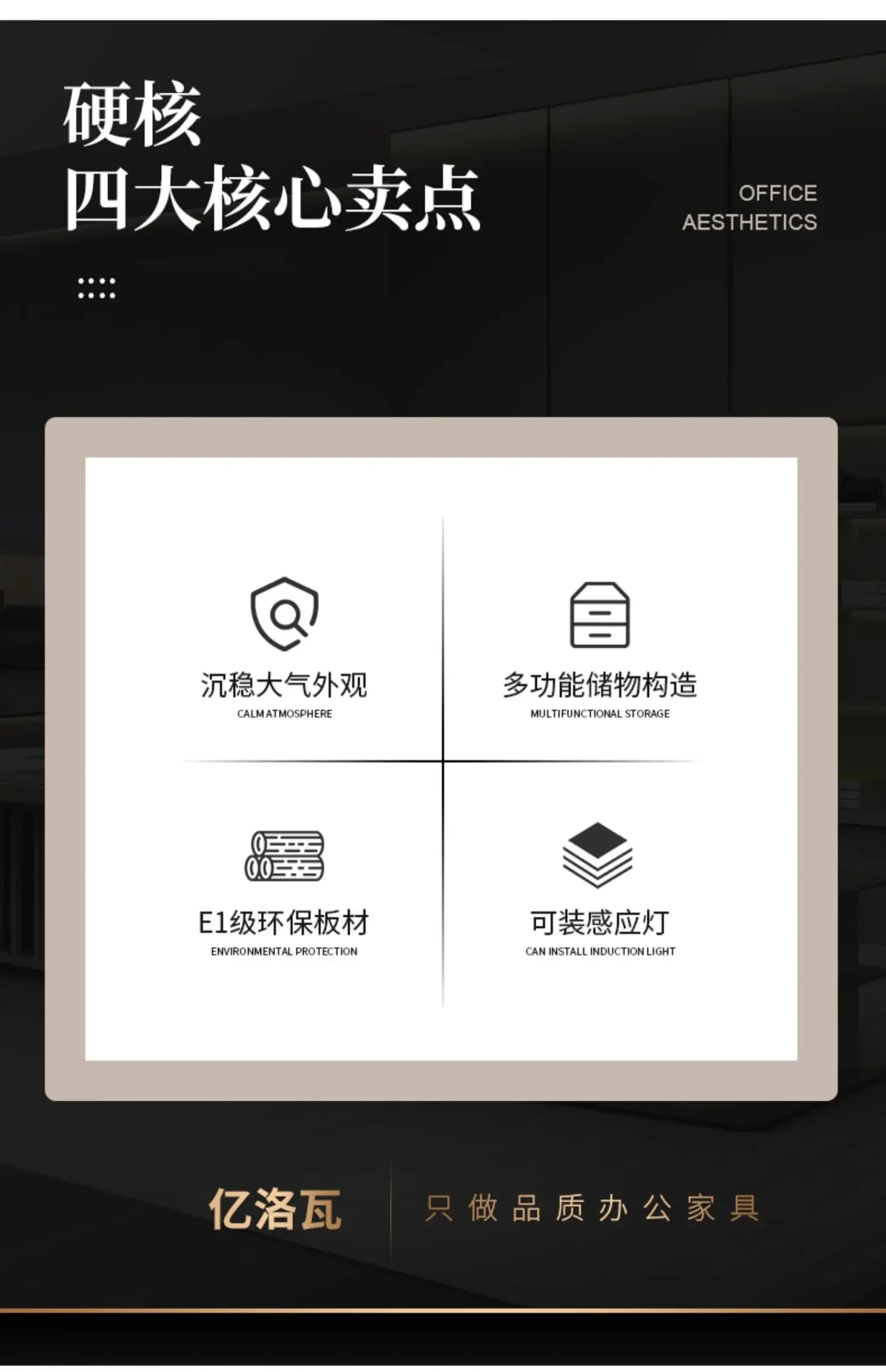 Description Picture 3 of itemReception White Desk Study Writing Computerbureaus Executive Lap Desk Storage Office Mesa Para Computador Luxury Furniture