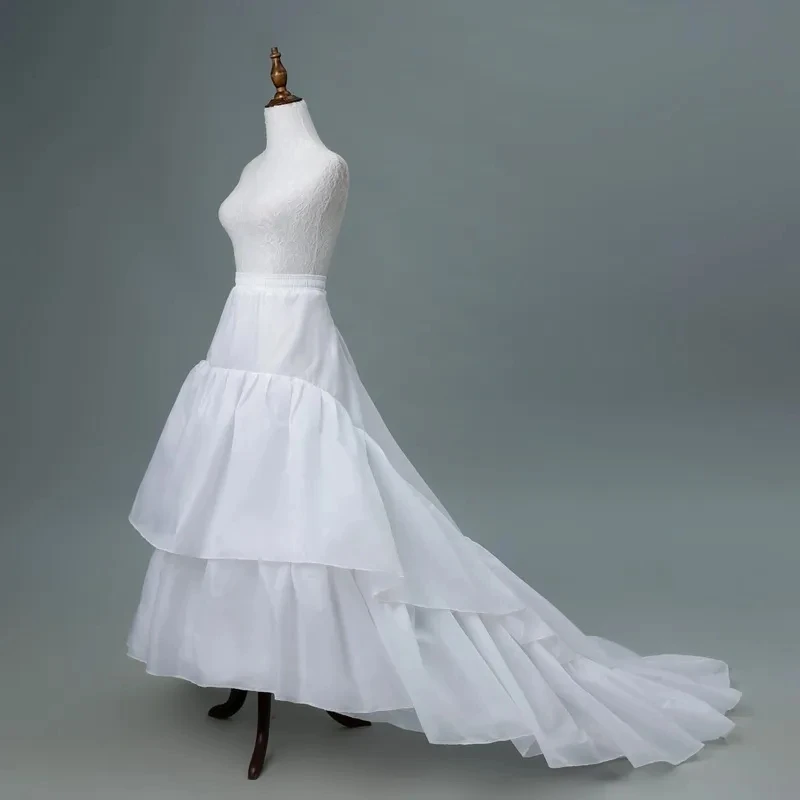 

Red Carpet Performance Banquet Dress Bride's Wedding Big Tail Wedding Dress Multi Layer Steel Ring Boned Skirt Elastic Petticoat