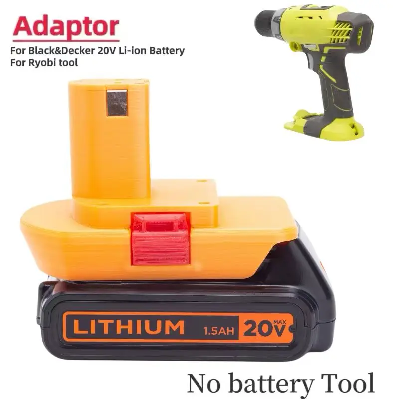 Electric Drill Accessories For for Black&Decker 20V Li-ion Battery  Convert To For Worx / Ridgid /Ryobi / Bauer Power TOOL battery adapter for hilti b22 volt li ion battery convert to for parkside lidl tools power electric drill contacts accessories