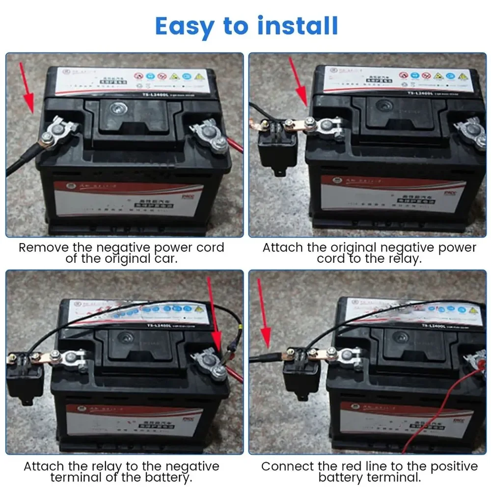 Remote Car Control Battery Disconnect Switch - Anti-Theft Upgrade to Prevent Power Drain