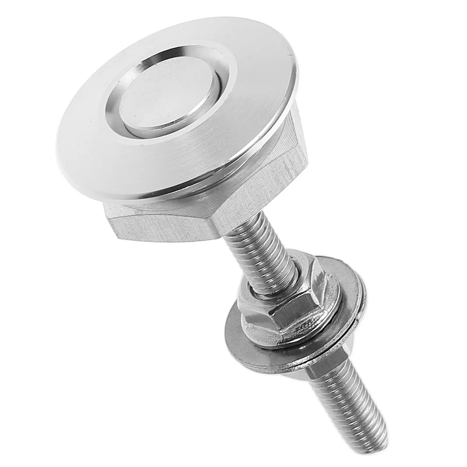 퀵 릴리스 30mm 도난 방지 후드 잠금 장치 알루미늄 합금 푸시 버튼 래치 (레이싱 매니아, 자동차 스포츠 개조, 엔진용)