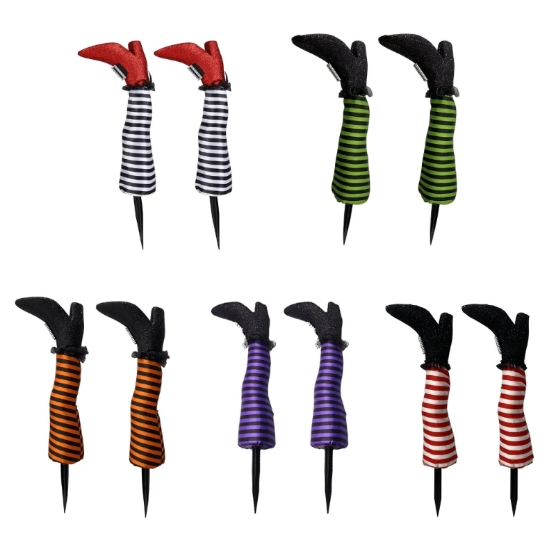 

Pack of 2 Halloween Witch Legs Stakes Decorations Witch Legs Halloween Yard Stakes Funny Halloween Witch Decorations Dropship