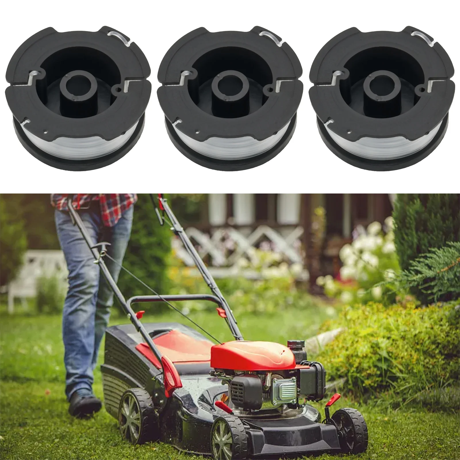 

3PCS Line Spools For Black+Decker A6485 GL280 GL301 GL425 GL430 GL545 GL555 GLC13 GLC2500 GLC2500L Grass Trimmers