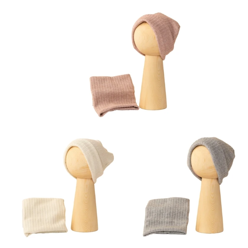 

1 Set Soft & Breatahble Baby Warm Neckerchief and Matching Bonnet Hat Windproof