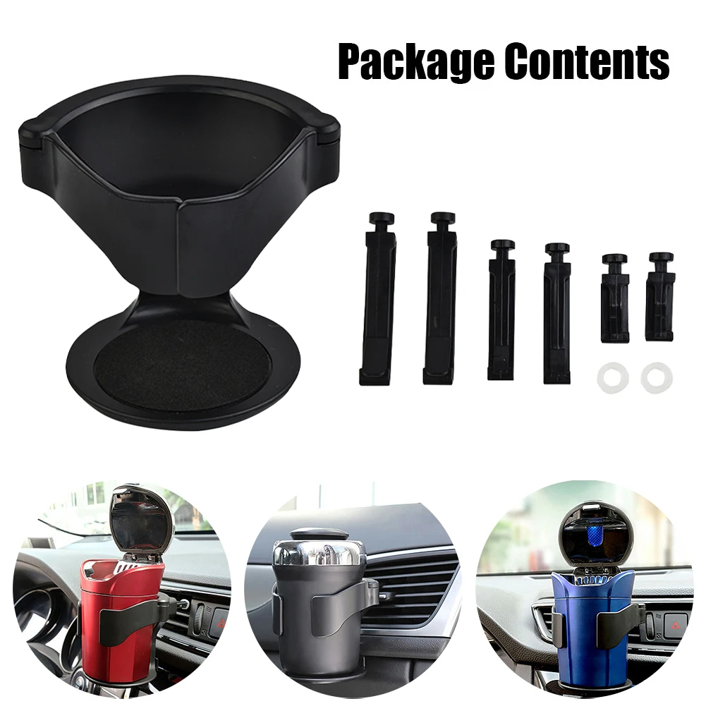 

Cup Holder Kit Horizontal Air Outlet Automatic Adjust EVA Anti-skid Pads ABS + EVA Holder Parts Accessories For 8.5cm Cups