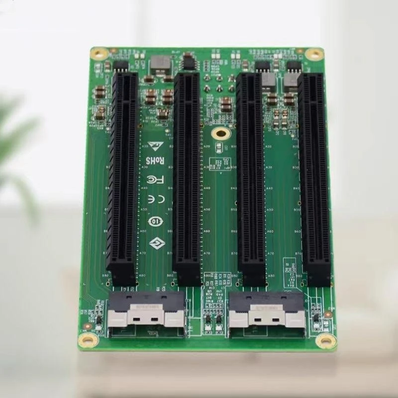 4포트 SFF-8654 8i-PCIe x16 슬롯 확장 카드 4포트 라이저 카드 컴퓨터..