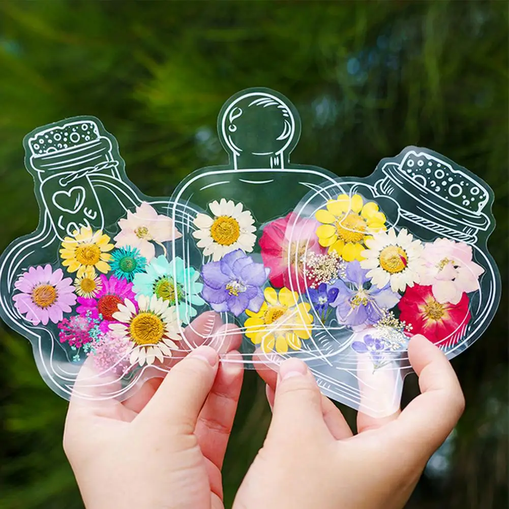 Bookmarks Stationery Supplies Floral Painting Bookmark Retro Flower Bookmark 20Pcs Dried Flower Bookmarks DIY Decorations