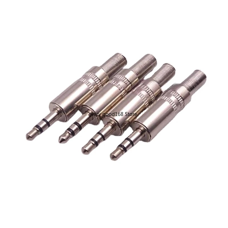 

5 шт. 3,5 мм 3-полюсный стерео металлический Штекерный соединитель 3,5 штекер и переходник с паяльными проводами терминалы 3,5 мм стерео штекер